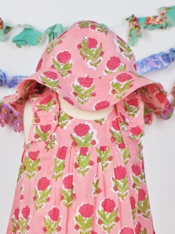 Pink Rose Day Baby Sunhat - Pink
