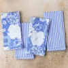 Porcelain Patchwork Luncheon Napkin Set of 4 - Blue