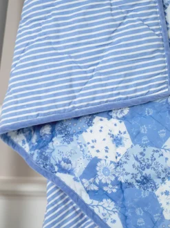 Porcelain Patchwork Throw - Blue