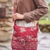 Quilted Crossbody Bag - Estella Wine