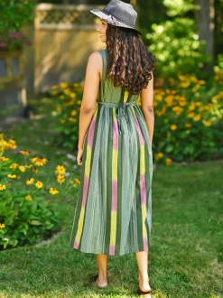 Rainforest Stripe Dress - Green
