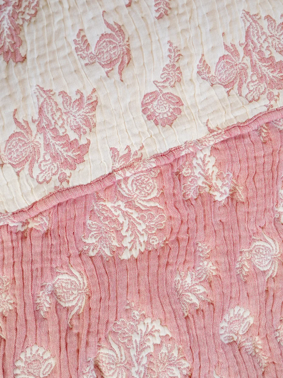 Rebecca's Matelasse Blanket - Rose