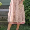 Rosebud Half Pinny - Ecru