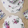 Russian Chintz Quilted Placemat Set of 4 - Ivory