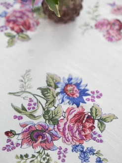 Russian Chintz Round Cloth - Ivory