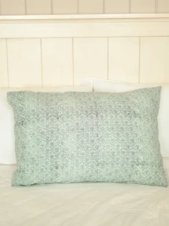 Sadie Block Print Pillowcase - Sage