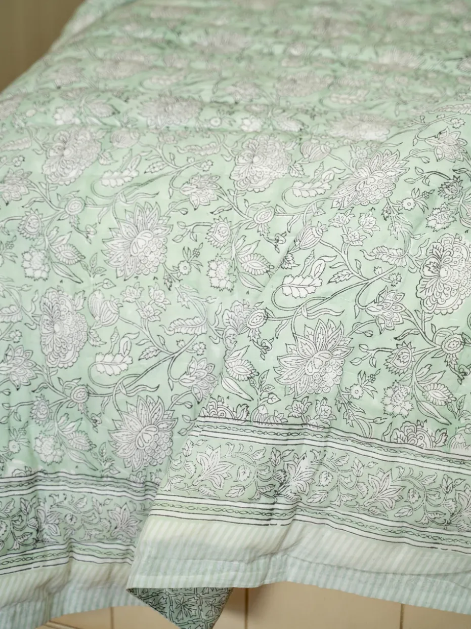Sadie Block Print Quilt - Sage