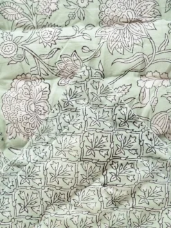 Sadie Block Print Quilt - Sage