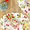 Strawberry Basket Quilted Placemat Set of 4 - White