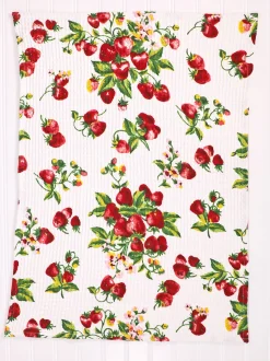 Strawberry Basket Tea Towel Set of 2