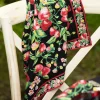 Strawberry Napkin Set of 4 - Black