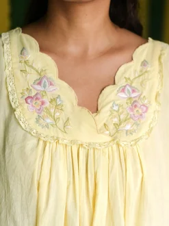 Sunny Morning Nighty - Pale Yellow