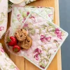 Sweet Pea Patchwork Potholder Set of 2 - Rose