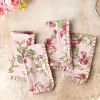 Sweet Pea Ruffle Luncheon Napkin Set of 4 - Rose