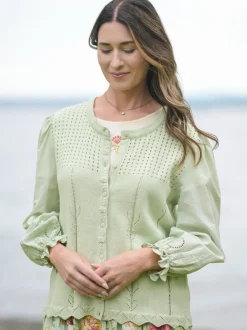 Tea Shop Sweater - Sage