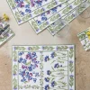 Thistle Placemat Set of 4 - White Blue