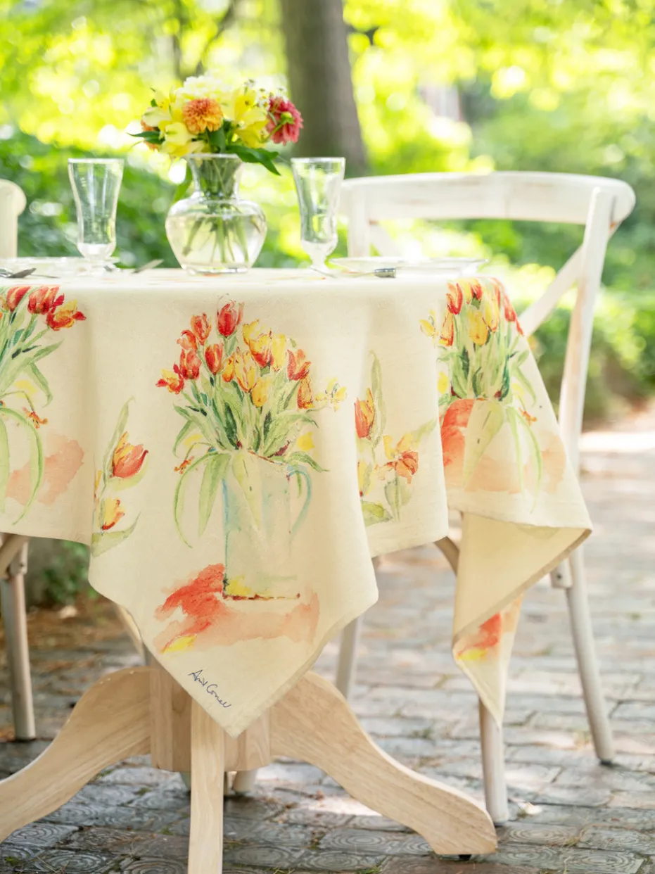 Tulips Watercolor Tablecloth