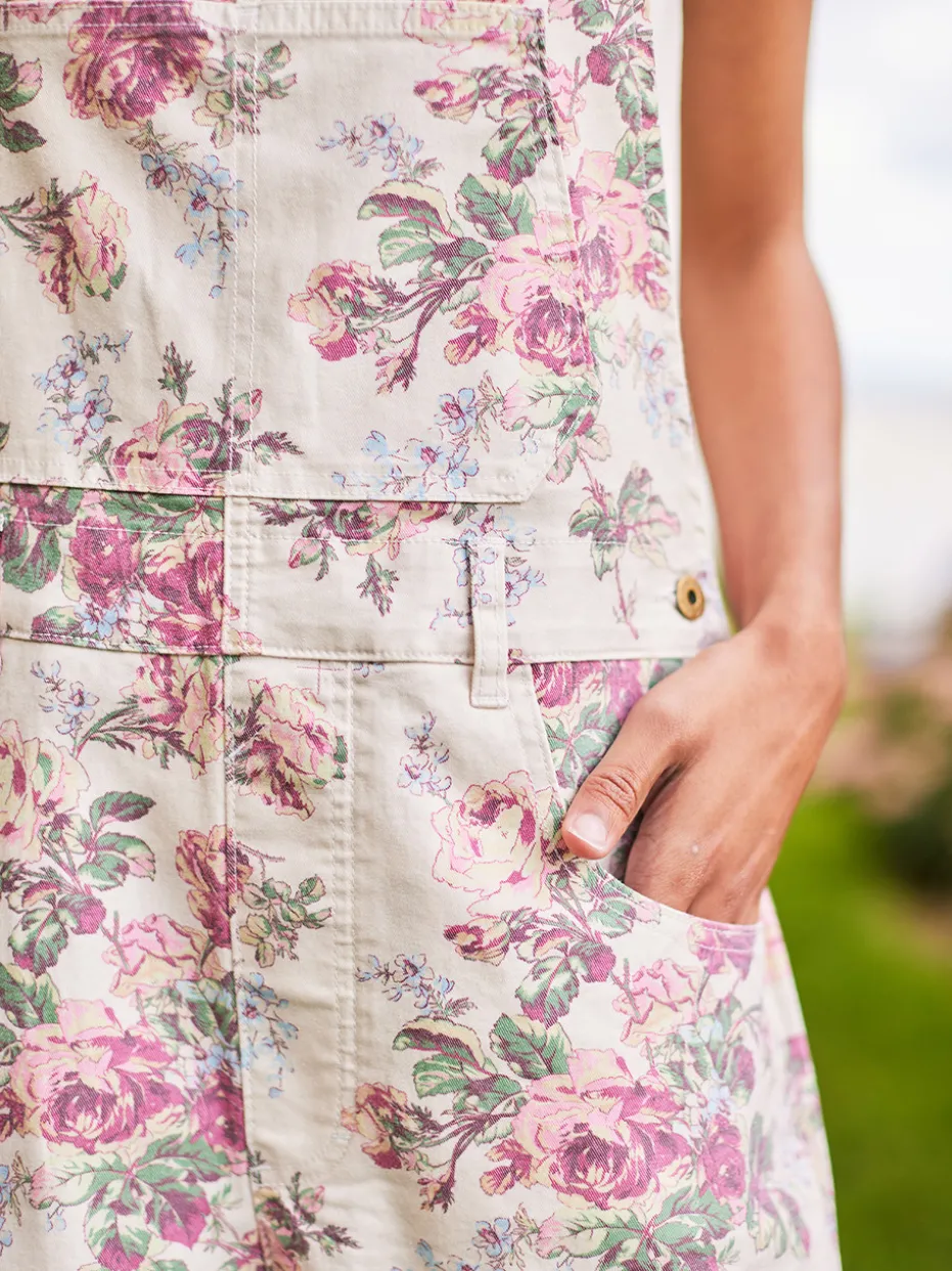 Victorian Rose Short Overall